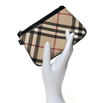 Burberry Nova Check Wristlet Pouch Black 2 of 9