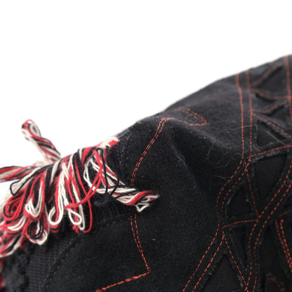 Christian Louboutin Cotton Embroidered Portugaba Black 7 of 10