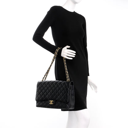 Chanel Caviar Quilted Maxi Double Flap Black 3 of 13