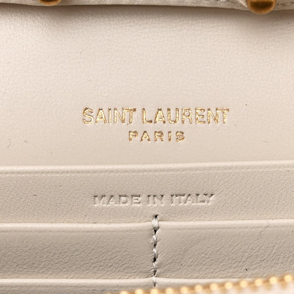 Saint Laurent Smooth Calfskin Tri-Metal Cassandre Wallet On Chain WOC 6 of 15