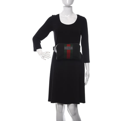 Gucci Canvas Web Slim Belt Bag Black 2 of 10