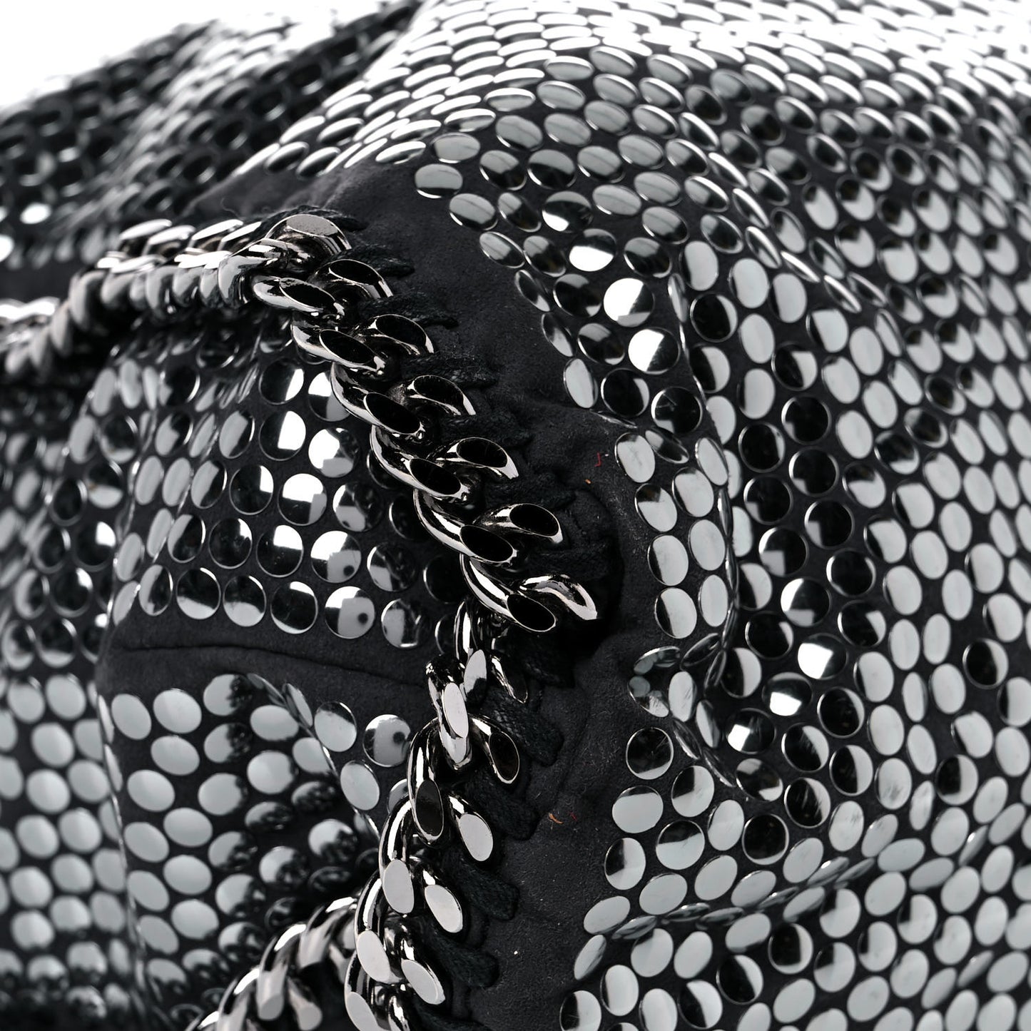 Studded Eco Suede Falabella Tote Black