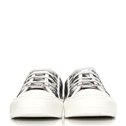 Christian Dior Canvas Tie and Dior Embroidered Womens Walk'N'Dior Low Top Sneakers 37 Multicolor 2 of 10