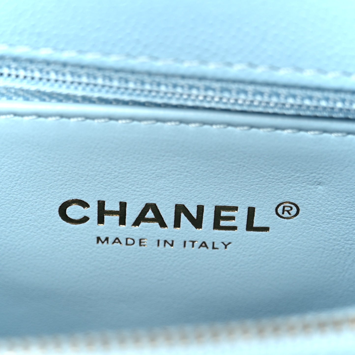 Caviar Quilted Small Coco Chain Handle Flap Light Blue