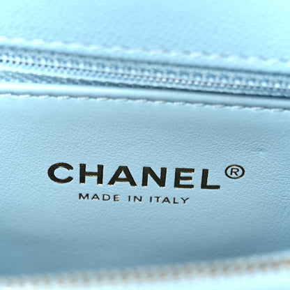 Chanel Caviar Quilted Small Coco Chain Handle Flap Light Blue 6 of 12