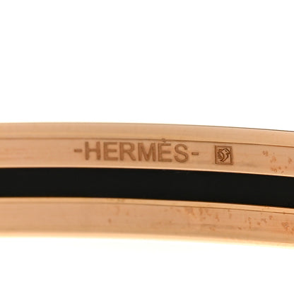 Hermes Enamel Printed Extra Narrow Fusion Bracelet 65  Rose Candeur Poussin 4 of 5