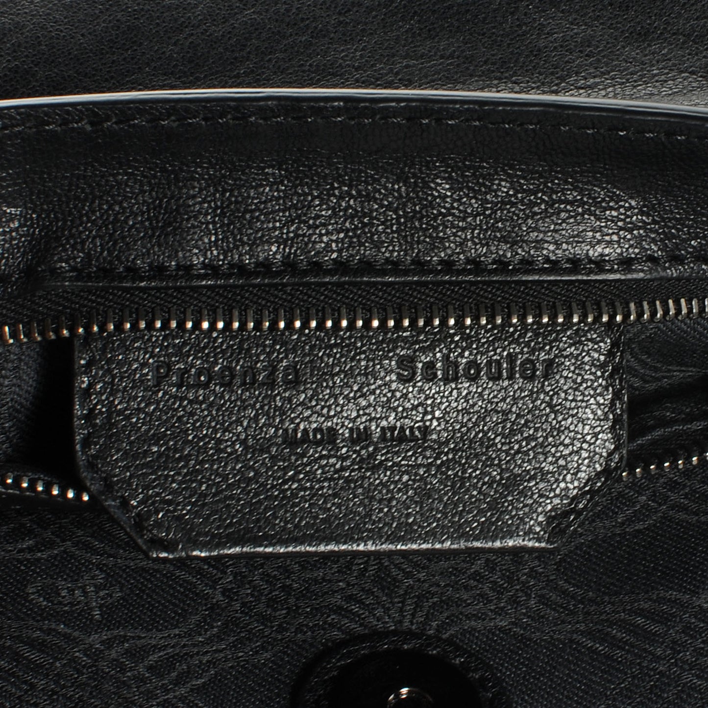 Woven Leather PS1 Medium Satchel Black