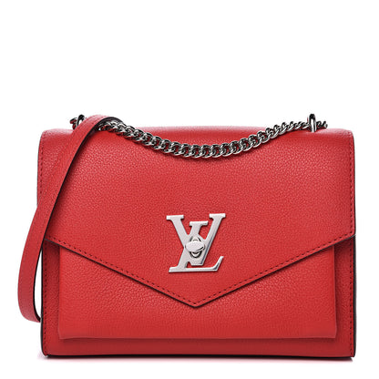 Louis Vuitton Soft Calfskin Mylockme Chain Bag BB Rubis 1 of 10