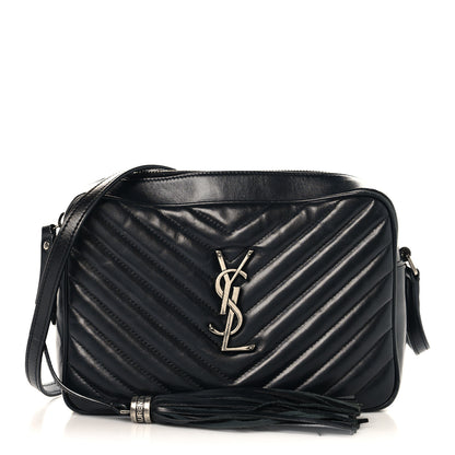 Saint Laurent Calfskin Matelasse Monogram Lou Camera Bag Black 1 of 12