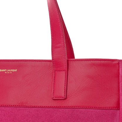 Saint Laurent Calfskin Suede Reversible East West Shopping Tote Pink 22 of 23