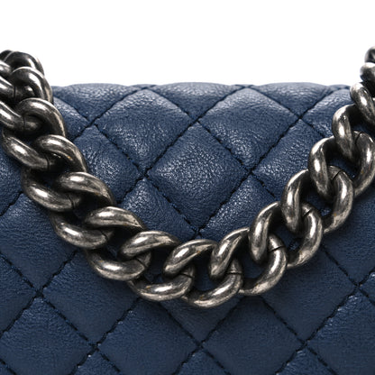 Chanel Calfskin Quilted Small Top Handle Boy Flap Navy 8 of 11