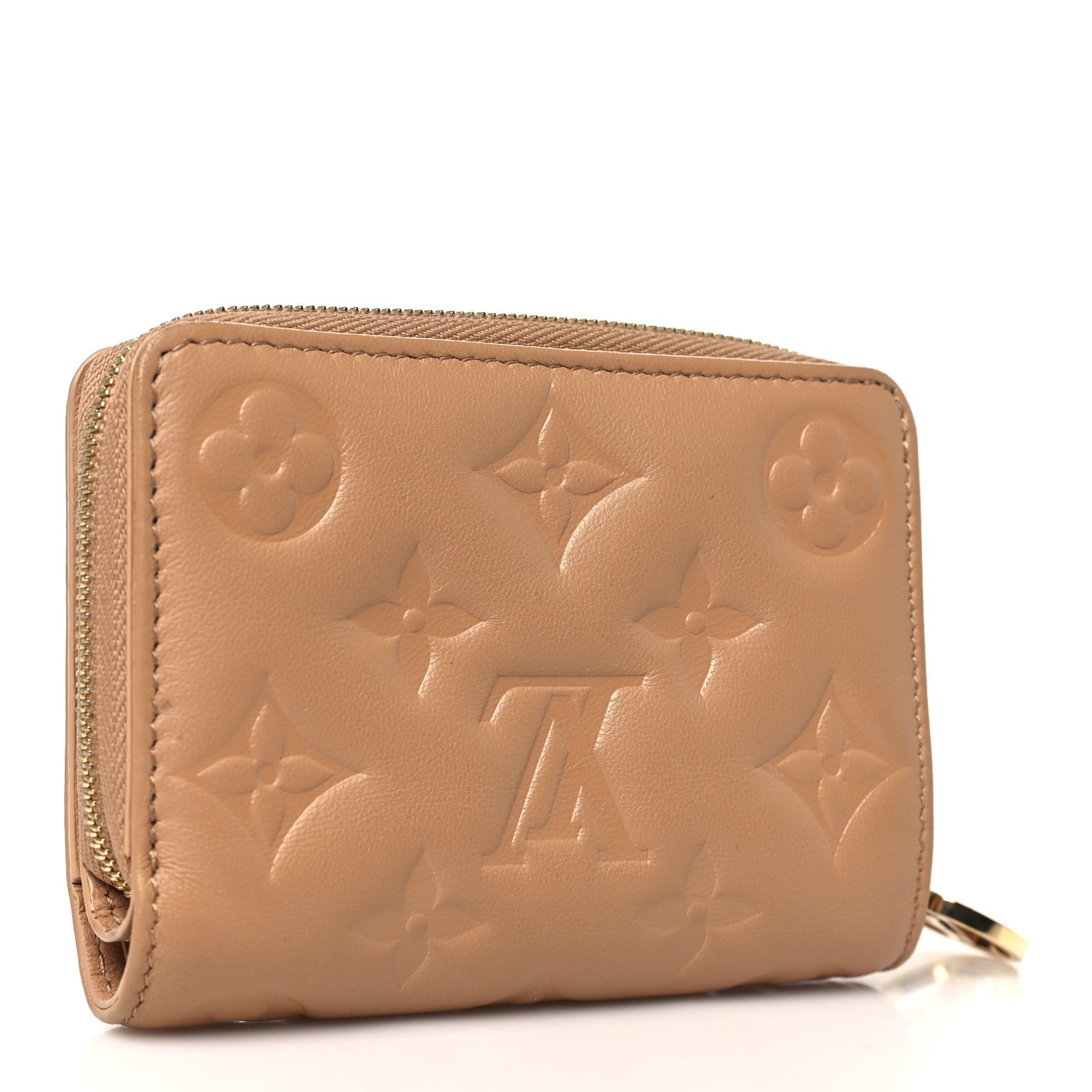 Louis Vuitton Lambskin Embossed Monogram Lou Coussin Wallet Camel 3 of 11