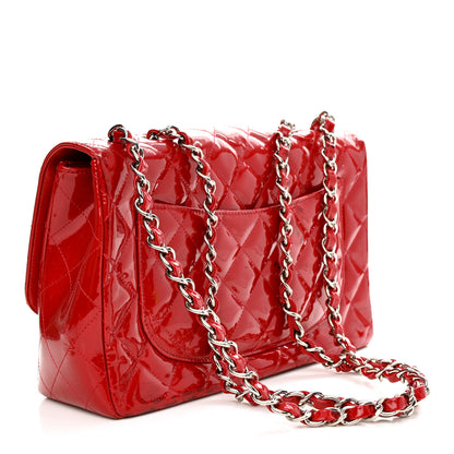 Chanel Patent Quilted Jumbo Single Flap Red 3 of 18