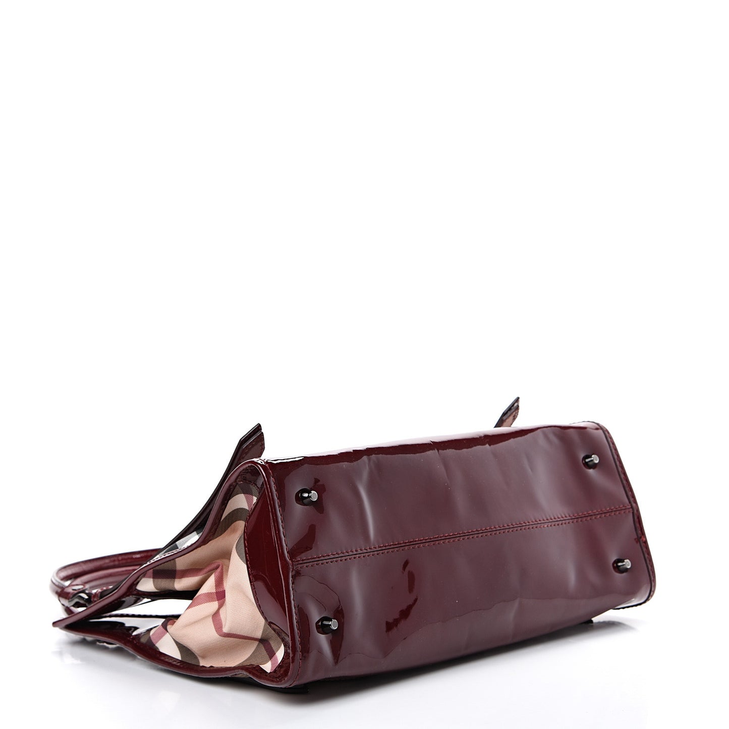 Patent Supernova Check Ashmore Tote Red
