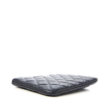 Chanel Caviar Quilted Cosmetic Case Navy 3 of 7