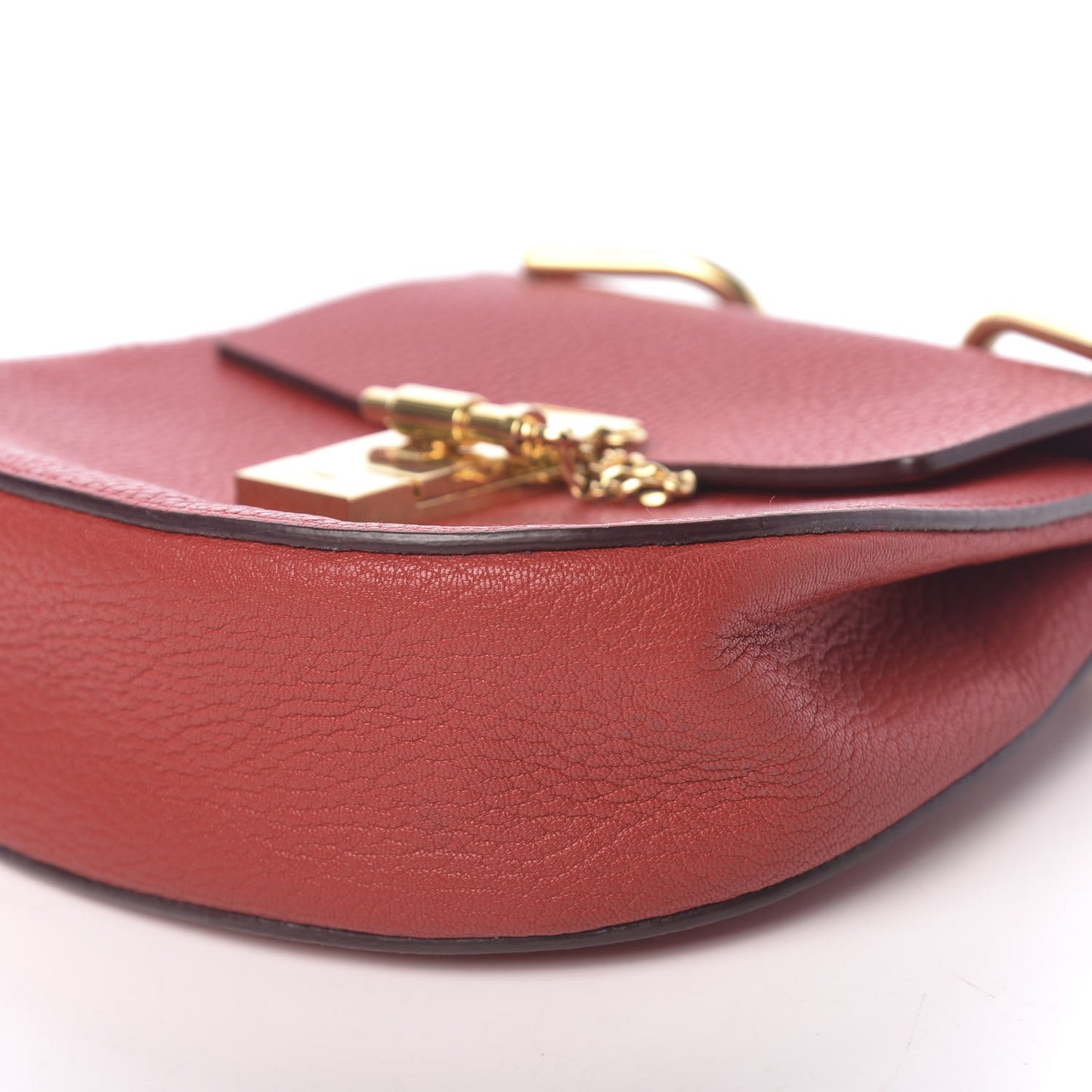 Grained Lambskin Mini Drew Shoulder Bag Plaid Red