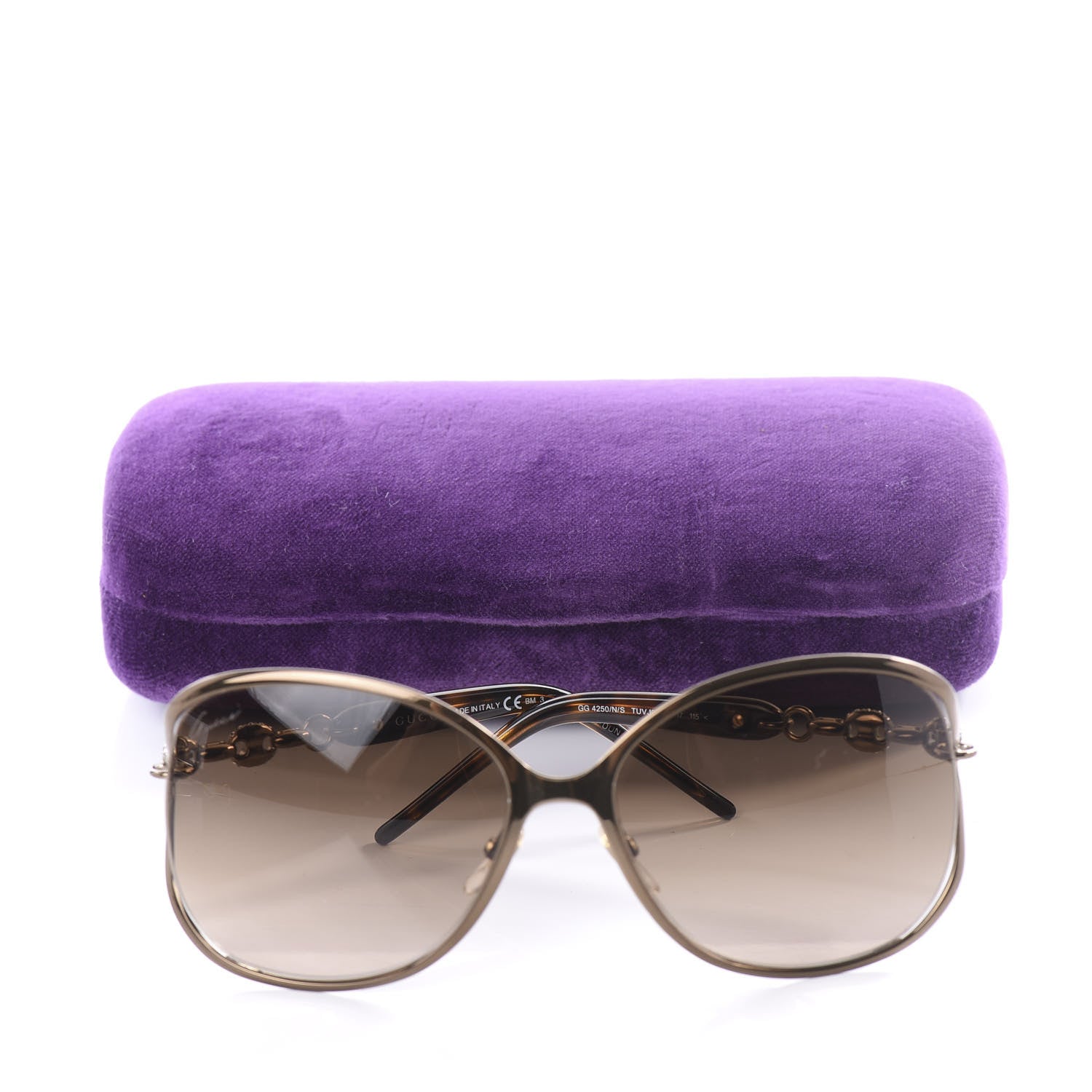 Gucci Crystal Marina Chain Sunglasses 4250/N/S Tortoise 10 of 10