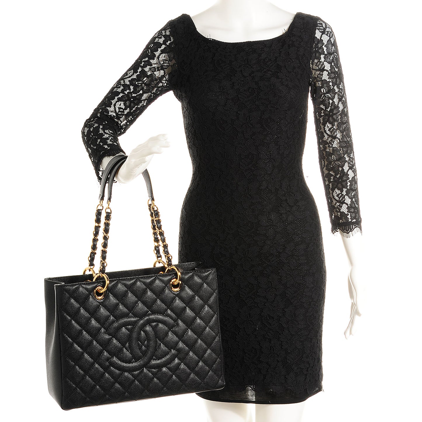Caviar Grand Shopping Tote GST Black