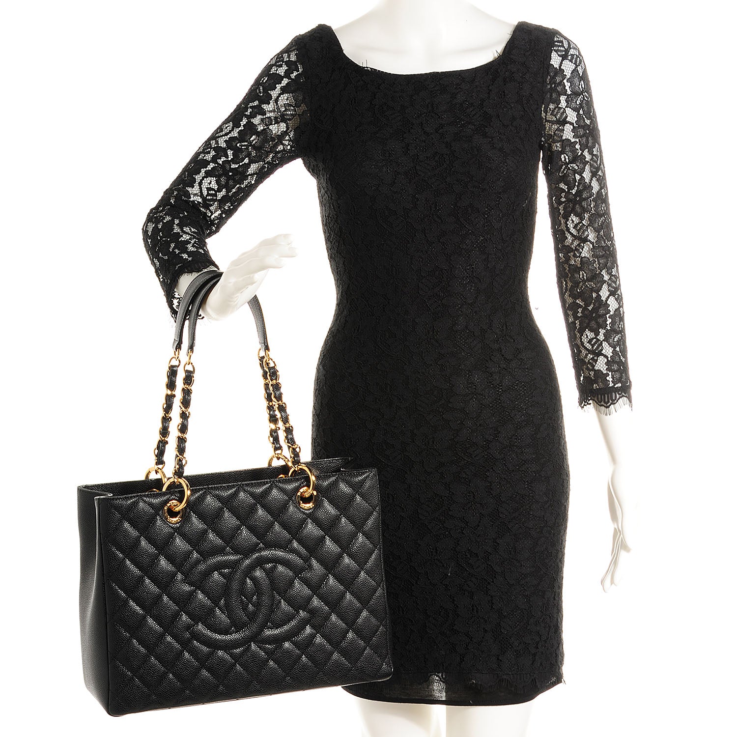 Chanel Caviar Grand Shopping Tote GST Black 2 of 8