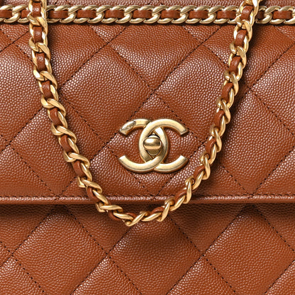 Chanel Caviar Quilted Multi Chain Backpack Light Brown 10 of 16