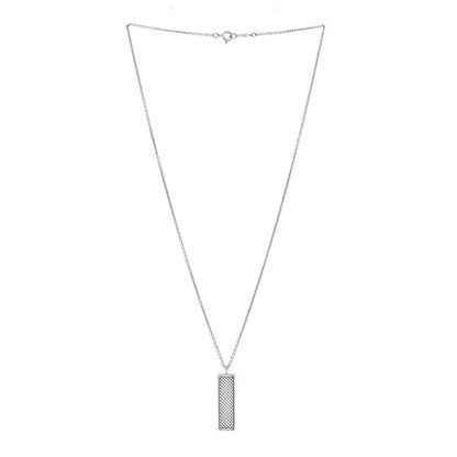 Tiffany Sterling Silver Somerset Mesh Bar Pendant Necklace 6 of 10