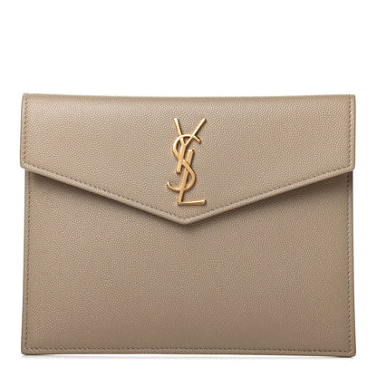 Saint Laurent Grain De Poudre Uptown Baby Pouch Beige 1 of 6