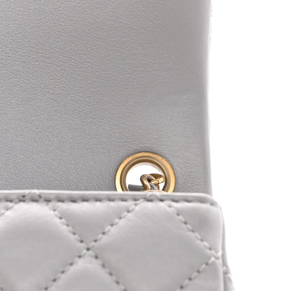 Chanel Lambskin Quilted Mini Rectangular Pearl Crush Flap Grey 11 of 12