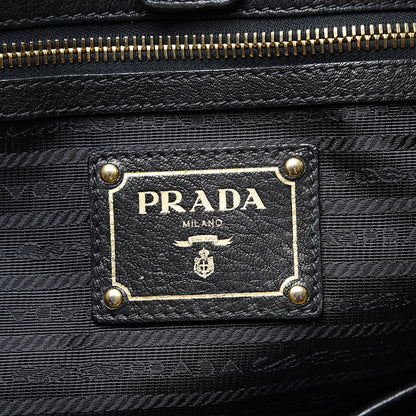 Prada Vitello Daino Tote Black 7 of 14