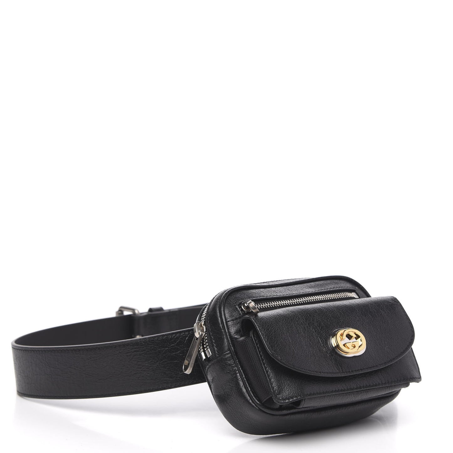 Fluffy Calfskin Mini Morpheus Belt Bag 90 36 Black