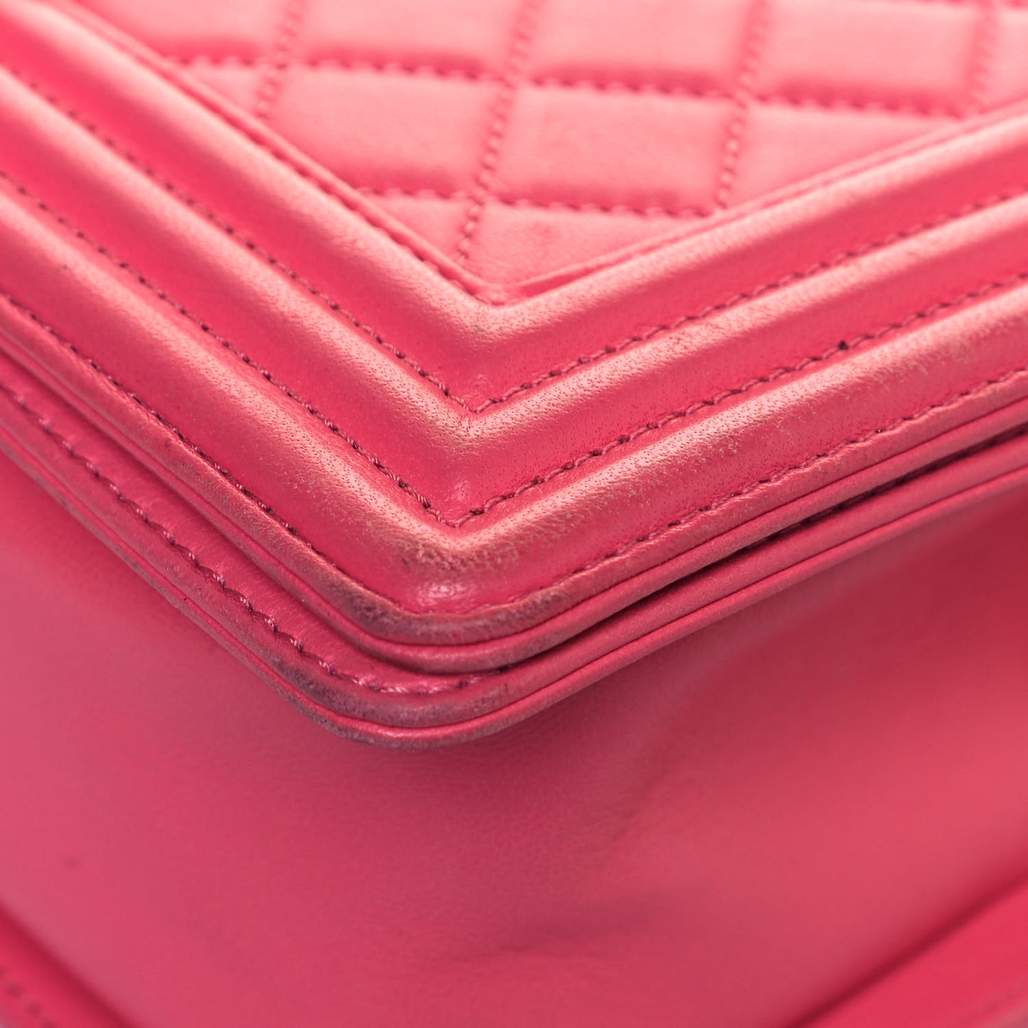 Calfskin Quilted Medium Boy Flap Pink
