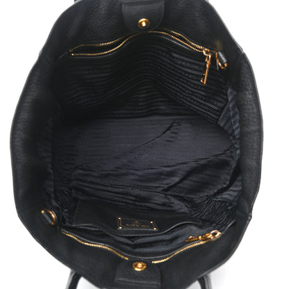 Prada Vitello Daino Tote Black 5 of 13
