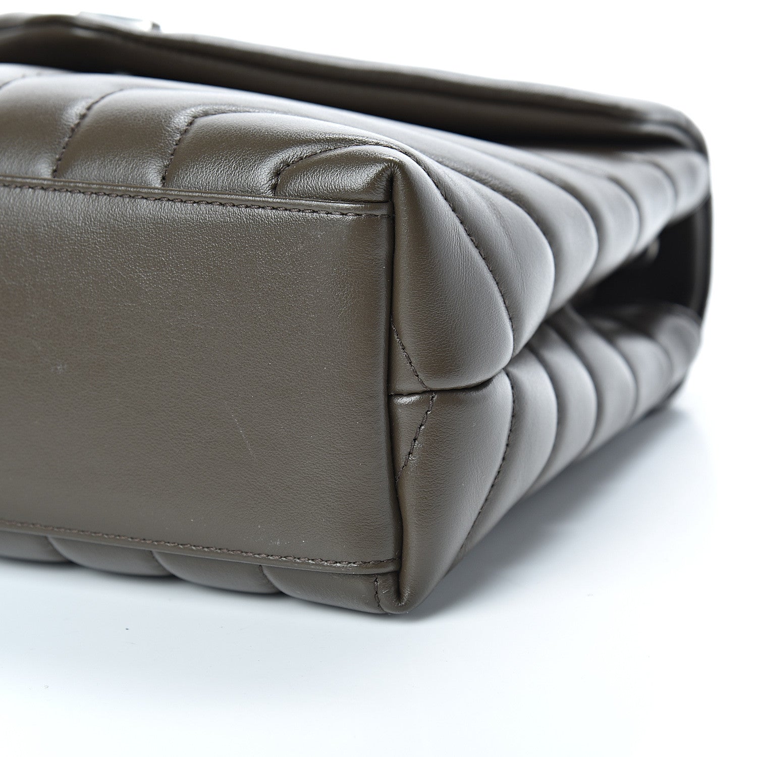 Saint Laurent Calfskin Y Quilted Monogram Small Loulou Chain Satchel Faggio 11 of 13