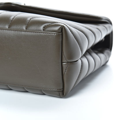 Saint Laurent Calfskin Y Quilted Monogram Small Loulou Chain Satchel Faggio 11 of 13