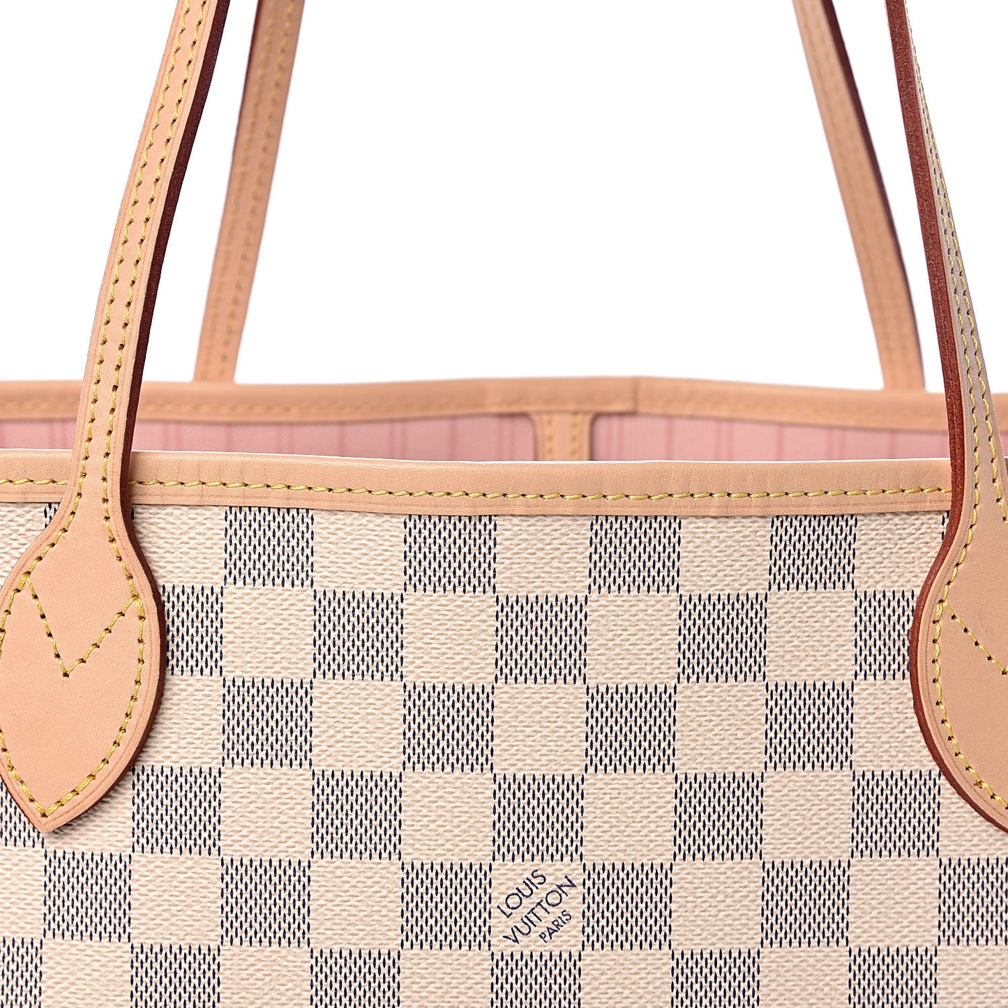 Damier Azur Neo Neverfull MM Rose Ballerine