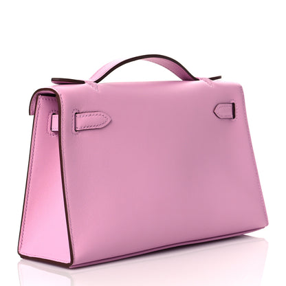 Hermes Swift Kelly Pochette Clutch Mauve Sylvestre 3 of 12