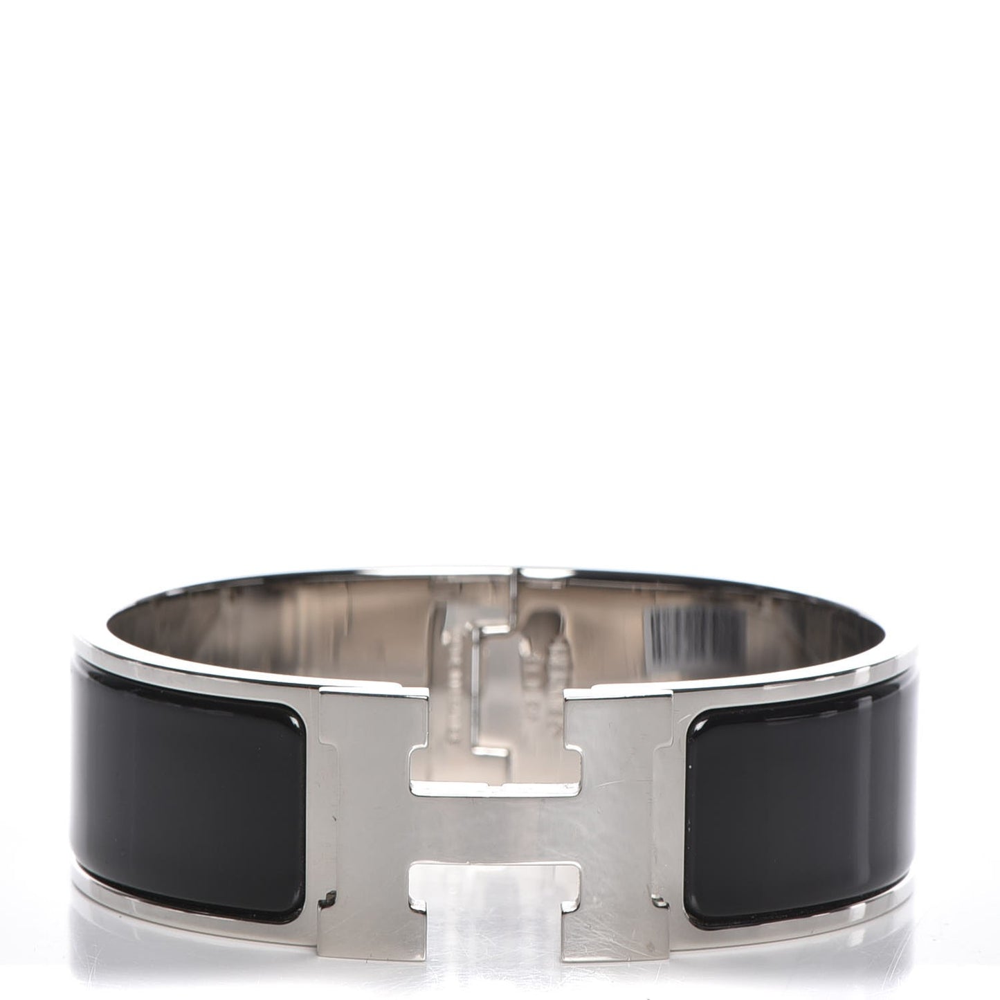 Enamel Wide Clic Clac H Bracelet GM Black