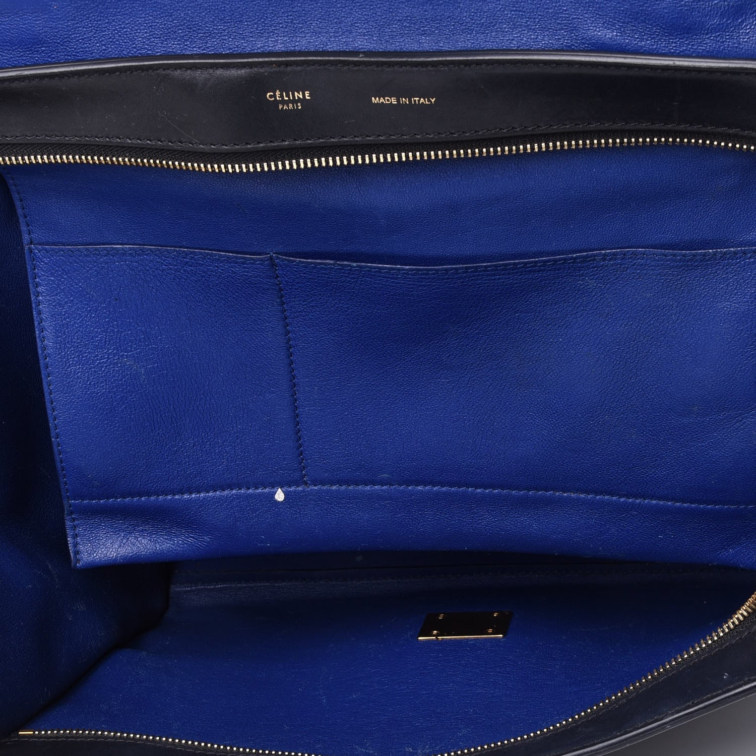 Celine Calfskin Suede Medium Tri-color Trapeze Sand 4 of 4