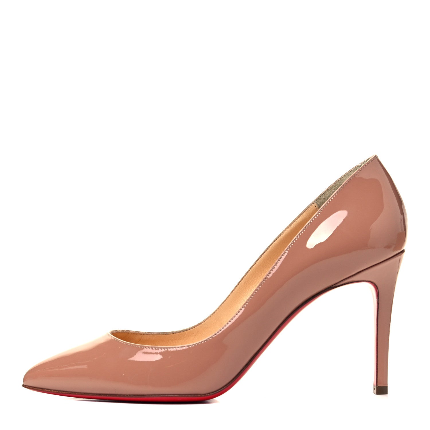 Christian Louboutin Patent Pigalle 85 Pumps 39.5 Nude 1 of 7