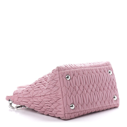 Miu Miu Nappa Matelasse Crystal Top Handle Rosa 4 of 14