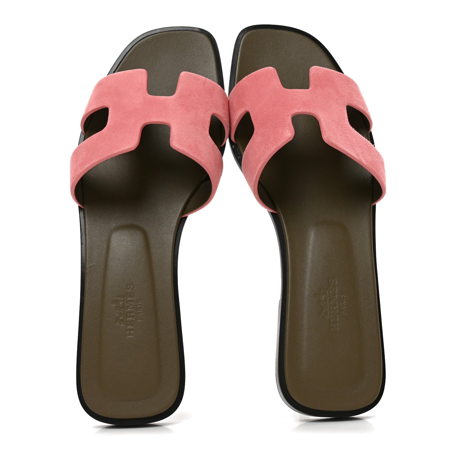 Hermes Suede Goatskin Oran Sandals 36.5 Rose Du Desert 2 of 7