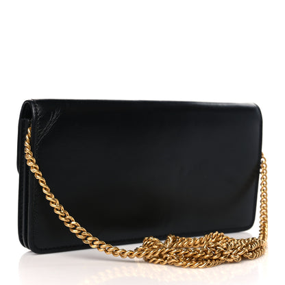 Valentino Garavani Calfskin VSling Wallet On Chain Black 3 of 8