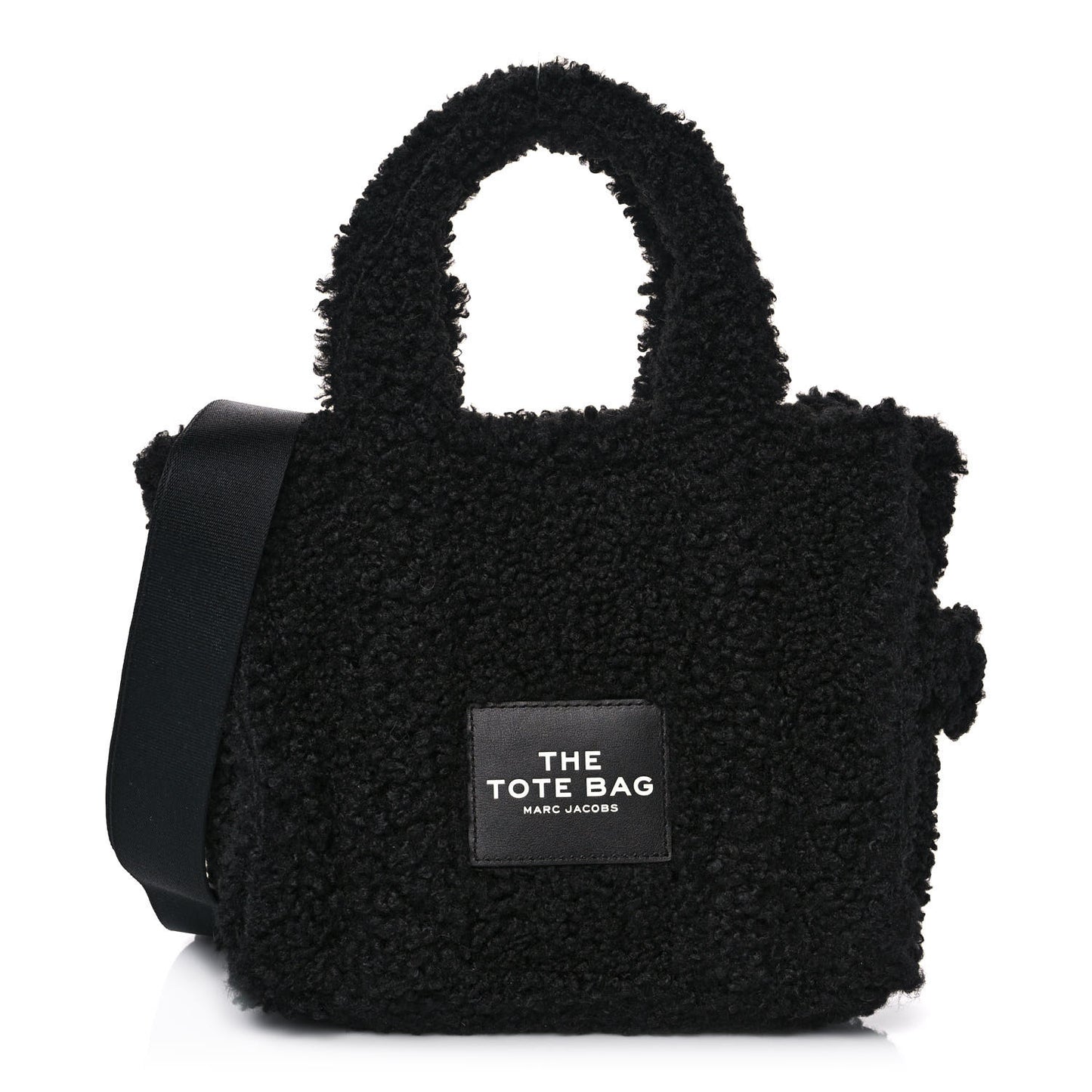 Polyester Cotton Mini The Teddy Traveler Tote Bag Black