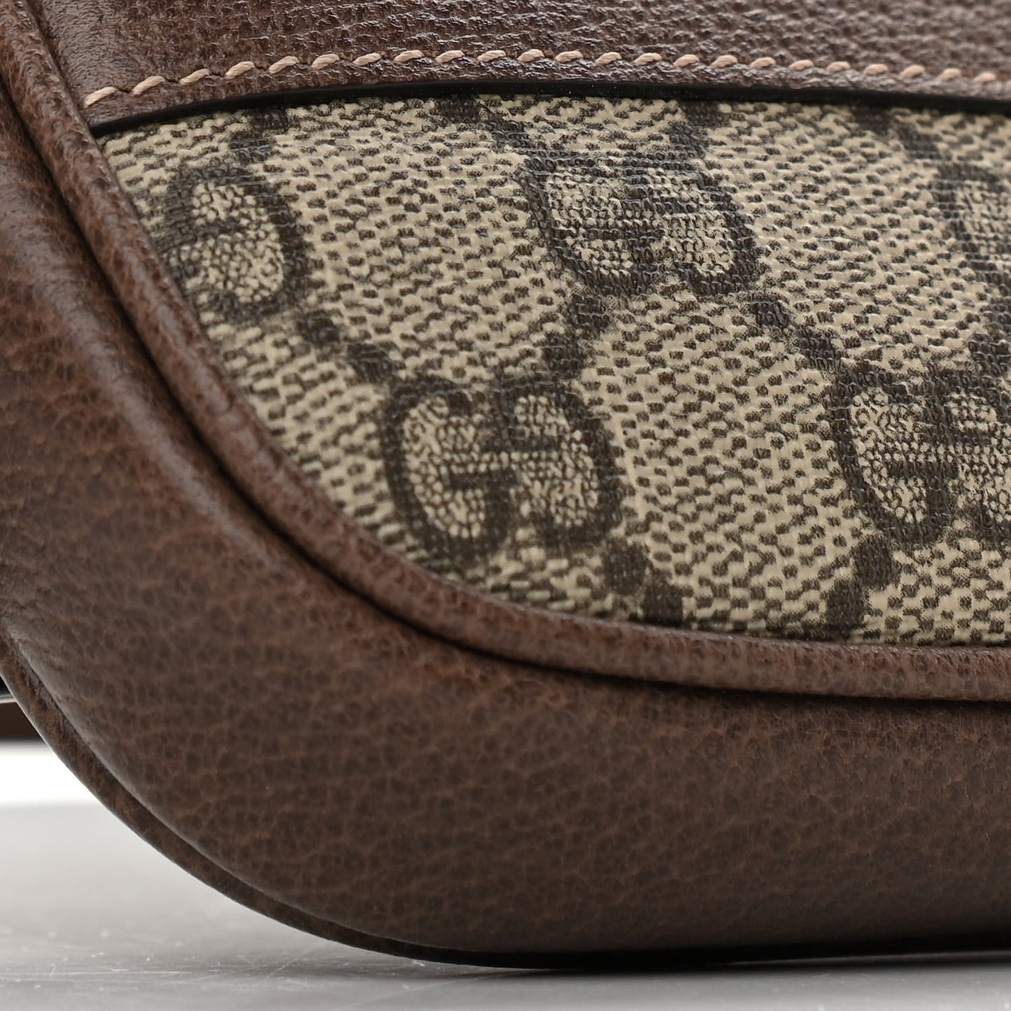 GG Supreme Monogram Web Ophidia Belted iPhone Case 85 34 Dark Brown