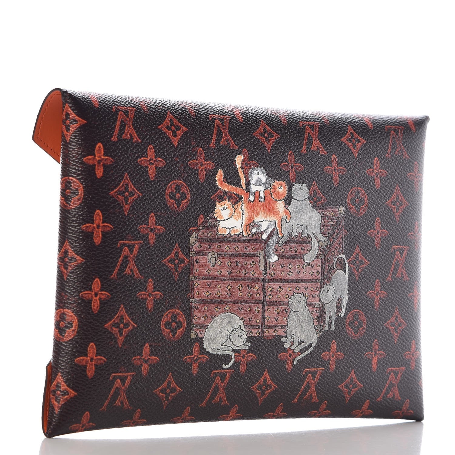 Louis Vuitton Catogram Kirigami Pochette Set Marron White Black 4 of 10