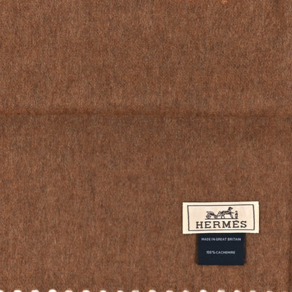 Hermes Cashmere Fringe Scarf Brown 3 of 3