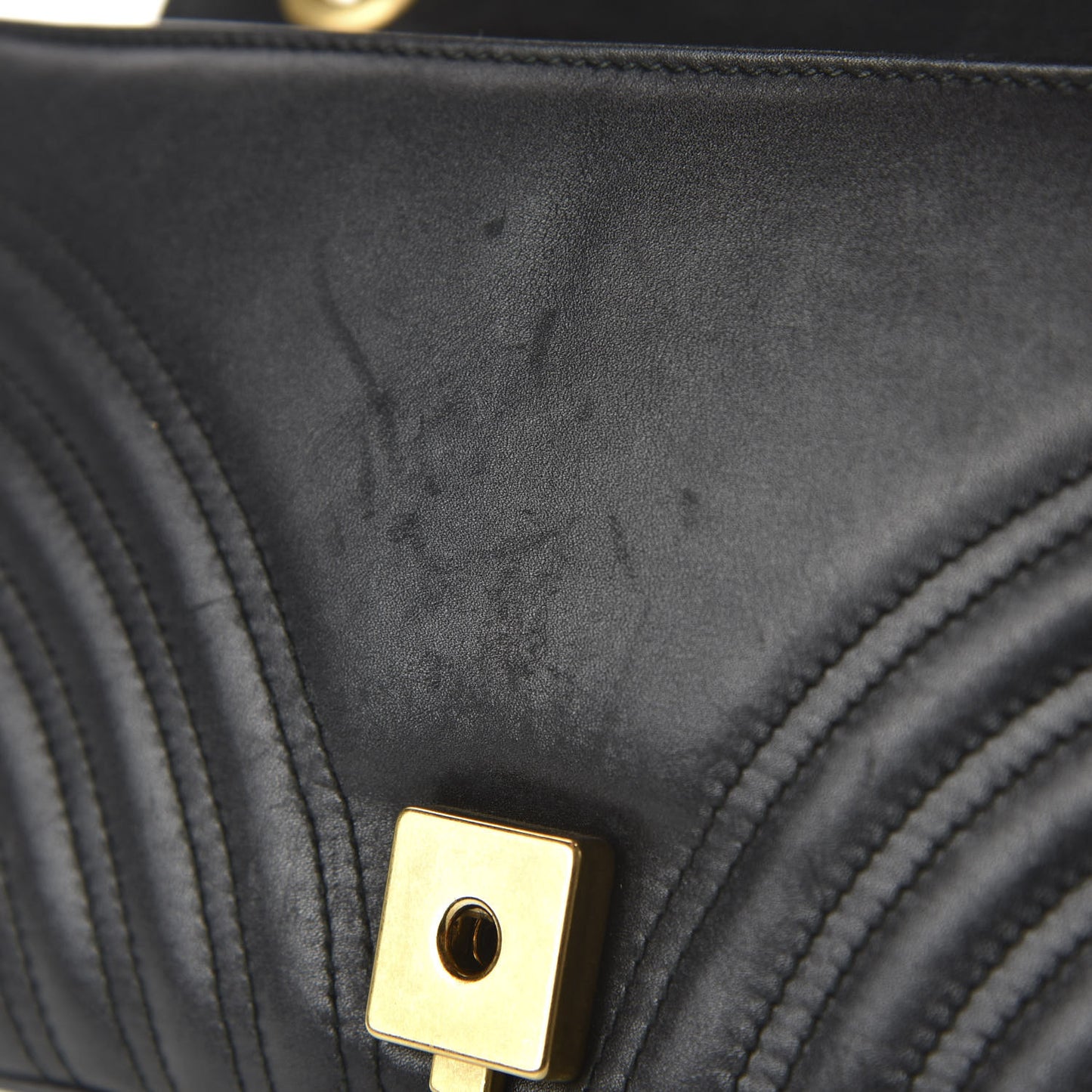 Calfskin Matelasse Small GG Marmont Shoulder Bag Black