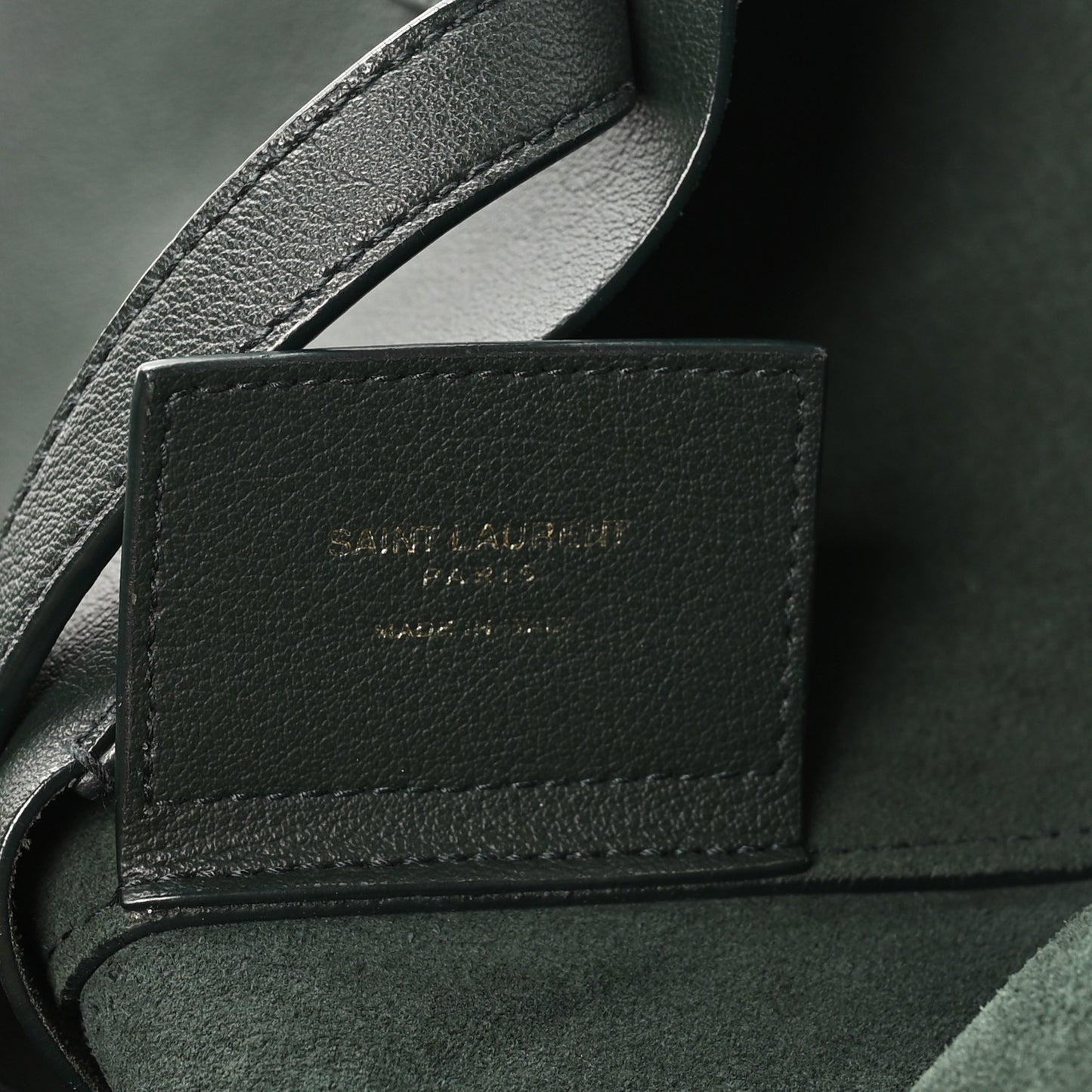 Calfskin Large Shopping Tote Dark Green