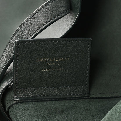 Saint Laurent Calfskin Large Shopping Tote Dark Green 8 of 11