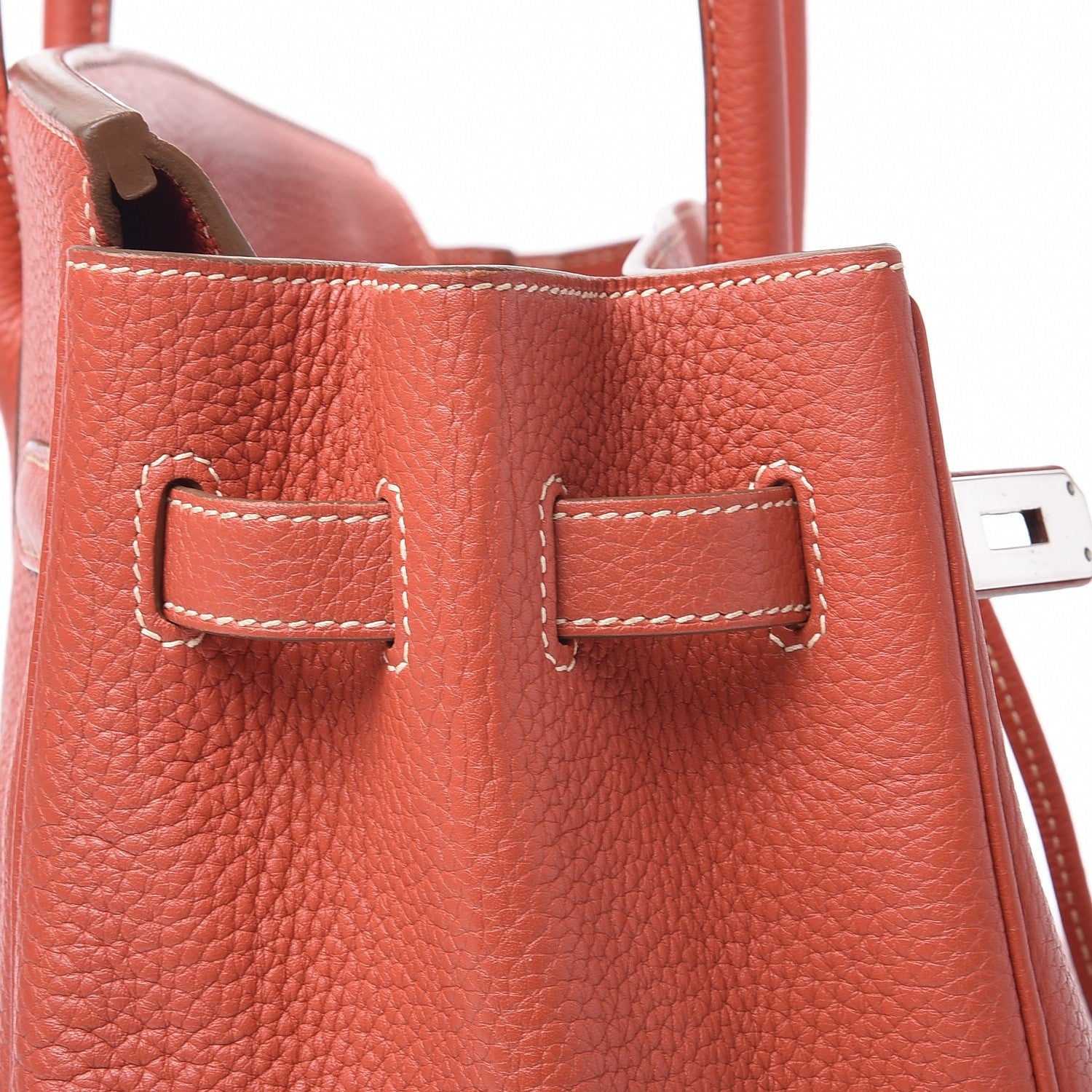 Hermes Taurillon Clemence Birkin 35 Sanguine 26 of 33