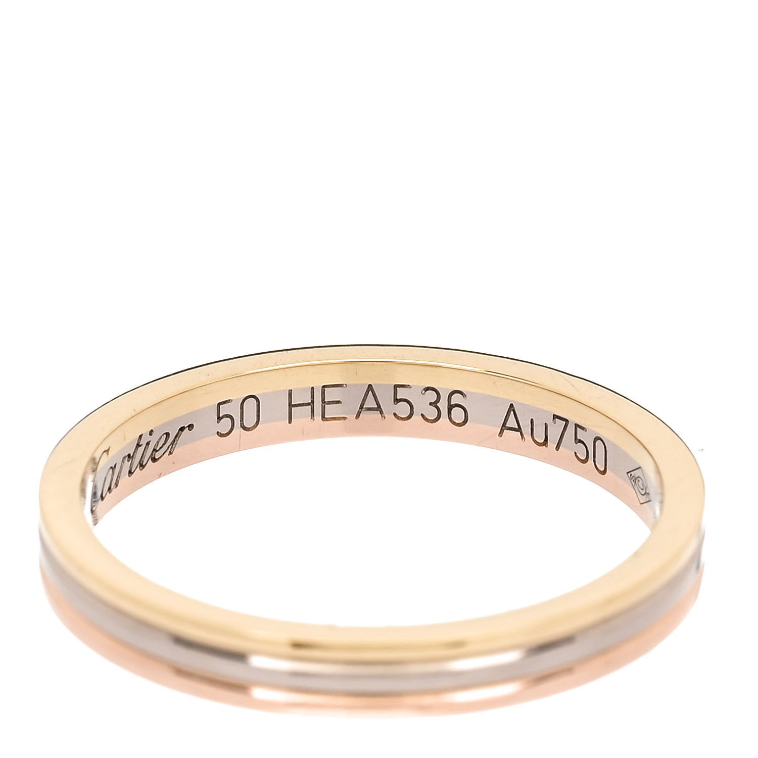 Cartier 18K Pink White Yellow Gold 2.5mm Vendome Louis Cartier Wedding Band Ring 50 5.25 5 of 7
